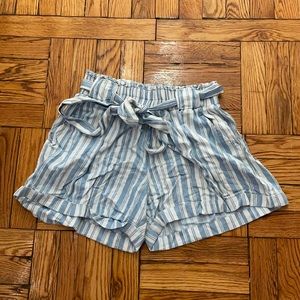 Stripped Paper Bag shorts